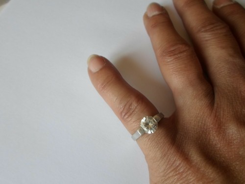 Bague argent massif - en,