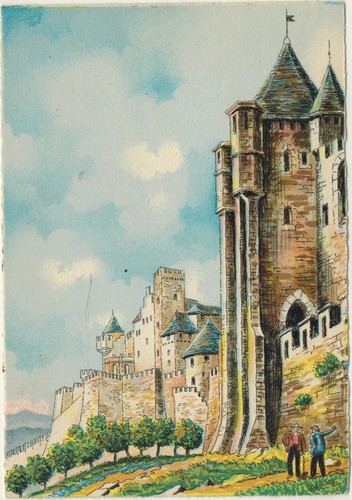 Carte postale carcassonne tour - carte, postale-carcassonne-tour