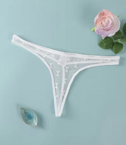 String blanc taille motif - string,