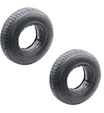 SECURA 2x pneus de brouette avec chambre à air, pneus de rechange 16x4.00-8 TR13