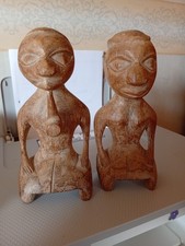 Ancienne paire de statuettes Bois couple