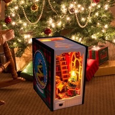 Kit de bricolage pour coin lecture de Noël, puzzle en bois 3D pour enfants,
