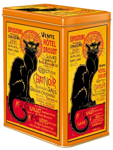 Boite métal chat noir - chat,