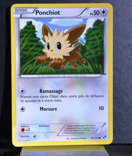 Carte pokémon 114 ponchiot - pokémon, 80/114