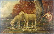 Ancien Tableau "Berger et