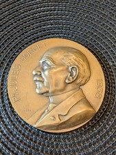 Médaille en bronze Professeur Jules Bordet Institut Pasteur Bruxelles