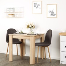 Table 80x80 chaises gris - table,