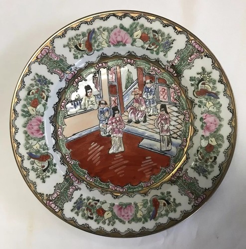 Antique chinese rose - rose, medallion