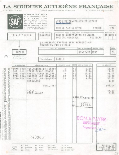 1965 soudure autogene - 1965, la