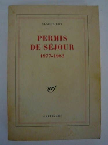 Permis séjour 1977 1982 - permis,