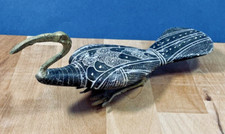 Sculpture d' oiseau IBIS EGYPTIEN bronze & pierre DIEU THOT