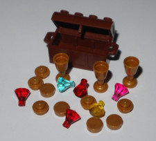 Lego ® Lot Coffre Marron Red Brown +  Trésor & Diamant Treasure Chest Container