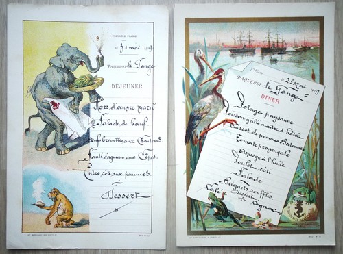 Lot beaux menu - de,