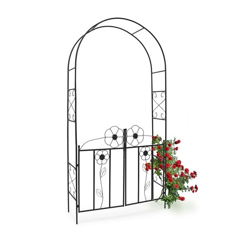 Treillis jardin avec porte