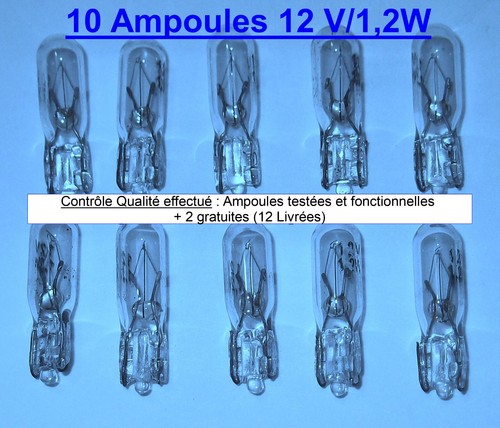 Ampoules 12v t5 pour - t5,