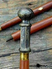 Canne En Laiton Vintage Antique Fait Main Designer Santé & Beauté Cadeau