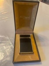 Briquet ST. Dupont Paris Laqué De Chine Noire & Plaqué Or