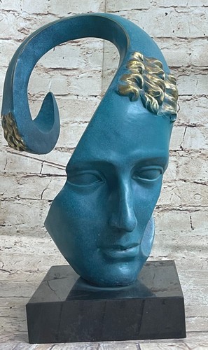 Sculpture bronze masque - en,