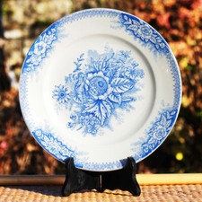 Ancien plat rond 28.5 cm Terre