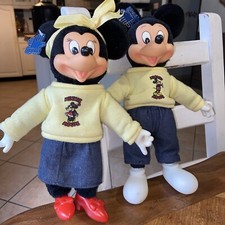 Couple Peluche Trendy  Mickey Et Minnie Mouse Applause Disney 27 Cm Et 25 Cm