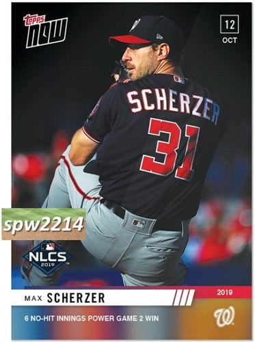 2019 topps now max scherzer - now,