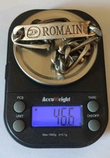 Gourmette homme en argent (gravée du prénom ROMAIN casque Moto) 