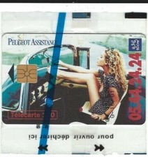 TELECARTE Peugeot assistance 120u (Neuve sous blister)