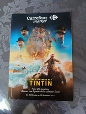affichette  publicité  TINTIN HERGE CARREFOUR MARKET 2011