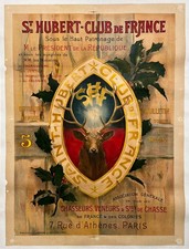 Affiche Ancienne Originale – St Hubert - Club de France – Carrey – [1920]