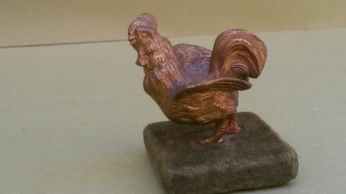 Coq bronze doré époque