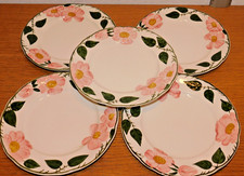 LOT 5 ASSIETTE DESSERT plate 21cm VILLEROY & BOCH wild rose 1748 service floral