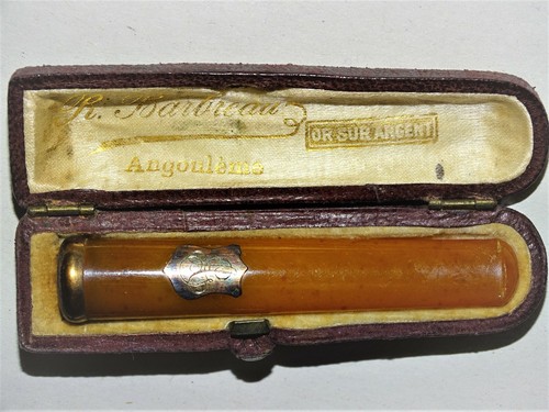 Fume cigarette ancien ambre - ambre, et