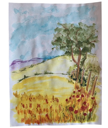 Aquarelle peinture ancien - peinture,
