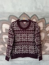 Pull Femme, Only, Aubergine/Crème, Taille 36