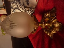 AUTHENTIQUE LUSTRE NAPOLEON III GLOBE VERRE SUPPORT BRONZE TBE