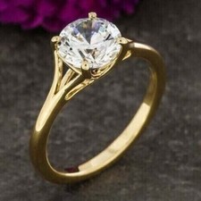 2Ct Coupe Ronde Véritable