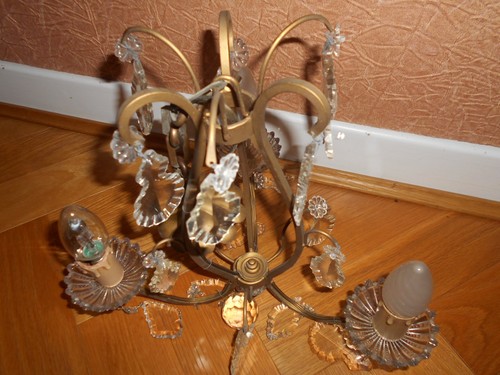 Lustre cage pampilles - ,