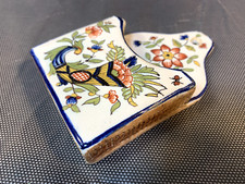 Ancien petit porte ustensile ou allumettes en céramique de cuisine Bretagne