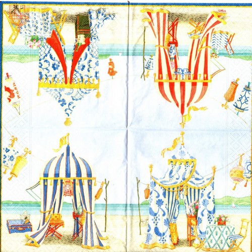 Serviettes papier mer - serviettes,