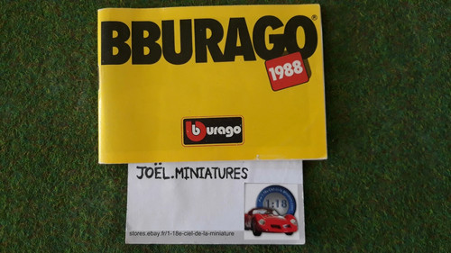 Catalogue burago 1988 petit - burago,