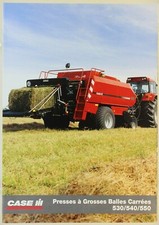 prospectus brochure gamme Case IH presse gosses balles 530 540 550 tracteur