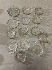 Lot de coupelles diverses en cristal de baccarat pour lustre à pampilles ancien