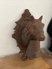CLOCHE ANCIENNE TÊTE DE CHEVAL EN FONTE