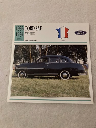 Carte fiche auto ford - fiche,