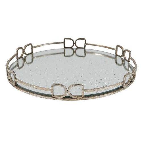 Plateau miroir anses