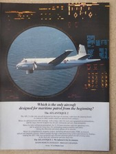 10/1987 PUB DASSAULT BREGUET AVIATION ATLANTIQUE 2 MARINE NATIONALE ORIGINAL AD