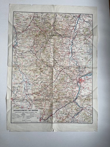 Carte département rhône - carte, du