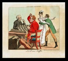 Gravure  : LA DAME SOUFFLEE /