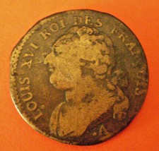 pièce de 12 Deniers de 1791 .A  Louis XVI