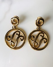 Boucle d'oreilles oversize GUY LAROCHE couture Paris vintage 1980's 